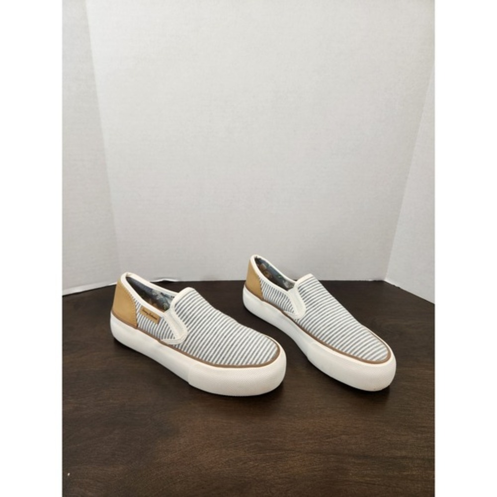 Tommy Bahama Slip On Sneakers Striped Casual Comfort‎ Shoes Size 8.5
